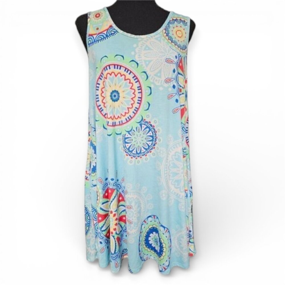 VOLL Sleeveless Bouncy Swing Summer Mini Dress WITH Pockets, Size 6